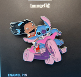 Loungefly Disney Lilo & Stitch Pink Tricycle Bicycle Ride Enamel Pin NEW