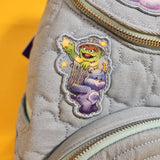 Loungefly Care Bears x Sesame Street Denim Quilted Mini Backpack with Coin Purse