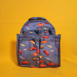 Disney Pixar Cars Lightning McQueen AOP Grey Mini Backpack Organizer Insert NEW