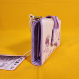 Loungefly Disney Princess Pascal Tangled Sketch Purple Floral Flap Wallet