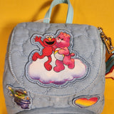 Loungefly Care Bears x Sesame Street Denim Quilted Mini Backpack with Coin Purse
