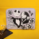 NBC Jack & Sally Floral Lavender Floral Zip Wallet
