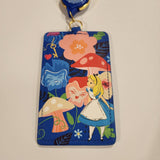 Alice Wildflower Mushroom Retractable Lanyard ID Holder