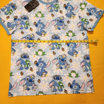 Loungefly Disney Lilo and Stitch Springtime Ducks Frog Daisy T Shirt L Blue