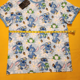 Loungefly Disney Lilo and Stitch Springtime Ducks Frog Daisy T Shirt L Blue