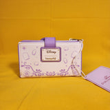 Loungefly Disney Princess Pascal Tangled Sketch Purple Floral Flap Wallet
