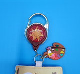 Loungefly Disney Tangled Pascal Autumn Paint Leaf Retractable Lanyard ID Holder