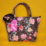 Betsey Johnson Leopard Cheetah Animal Print Rose Insulated Lunch Tote Bag