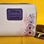 Disney Princess Tangled Rapunzel Pastel Flowers Mini Zipper Wallet