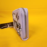 NBC Jack & Sally Floral Lavender Floral Zip Wallet