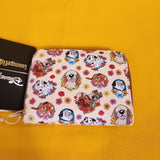 Loungefly Disney Dogs Portait Flower Hearts AOP Zip Around Wallet Soft Tag
