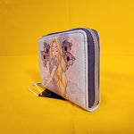 Disney Princess Tangled Rapunzel Pastel Flowers Mini Zipper Wallet