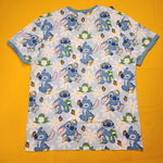 Loungefly Disney Lilo and Stitch Springtime Ducks Frog Daisy T Shirt L Blue