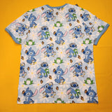 Loungefly Disney Lilo and Stitch Springtime Ducks Frog Daisy T Shirt L Blue