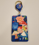 Alice Wildflower Mushroom Retractable Lanyard ID Holder