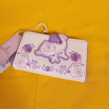 Loungefly Disney Princess Pascal Tangled Sketch Purple Floral Flap Wallet