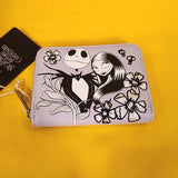 NBC Jack & Sally Floral Lavender Floral Zip Wallet