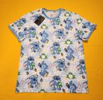 Loungefly Disney Lilo and Stitch Springtime Ducks Frog Daisy T Shirt L Blue