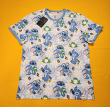 Loungefly Disney Lilo and Stitch Springtime Ducks Frog Daisy T Shirt L Blue