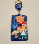 Alice Wildflower Mushroom Retractable Lanyard ID Holder