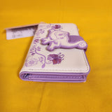 Loungefly Disney Princess Pascal Tangled Sketch Purple Floral Flap Wallet