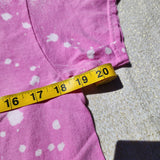 My Melody Pink Splatter Tie Dye Mushroom Hat Womens Boy Friend Fit T Shirt Medium