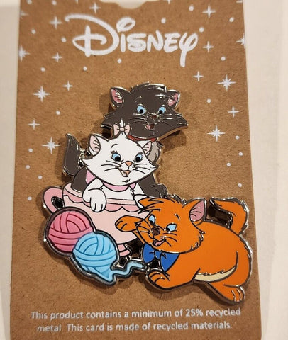 The Aristocats Kittens Yarn Tea Cup Enamel Pin