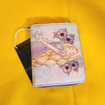 Disney Princess Tangled Rapunzel Pastel Flowers Mini Zipper Wallet
