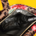 Betsey Johnson Leopard Cheetah Animal Print Rose Insulated Lunch Tote Bag