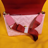 Loungefly Peanuts Snoopy Valentine's Day Charm Quilted Heart Crossbody Handbag