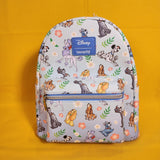 Loungefly Disney Dogs Floral AOP Blue Mini Backpack