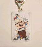 Pixar UP Carl Russel Kevin Retractable Lanyard ID Holder