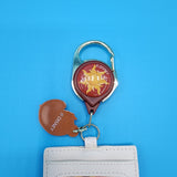 Loungefly Disney Tangled Pascal Autumn Paint Leaf Retractable Lanyard ID Holder