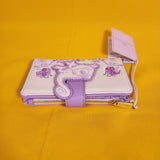 Loungefly Disney Princess Pascal Tangled Sketch Purple Floral Flap Wallet