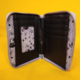 NBC Jack & Sally Floral Lavender Floral Zip Wallet