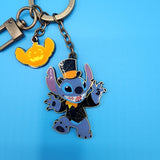 Loungefly Disney Lilo and Stitch Halloween Pumpkin Keychain Charm