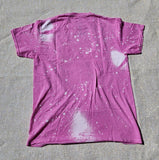 My Melody Pink Splatter Tie Dye Mushroom Hat Womens Boy Friend Fit T Shirt Medium