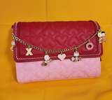 Loungefly Peanuts Snoopy Valentine's Day Charm Quilted Heart Crossbody Handbag