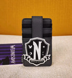 Wednesday Addams Nevermore Cosplay Uniform Cardholder Wallet