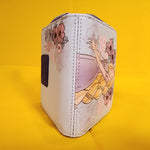 Disney Princess Tangled Rapunzel Pastel Flowers Mini Zipper Wallet