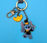 Loungefly Disney Lilo and Stitch Halloween Pumpkin Keychain Charm