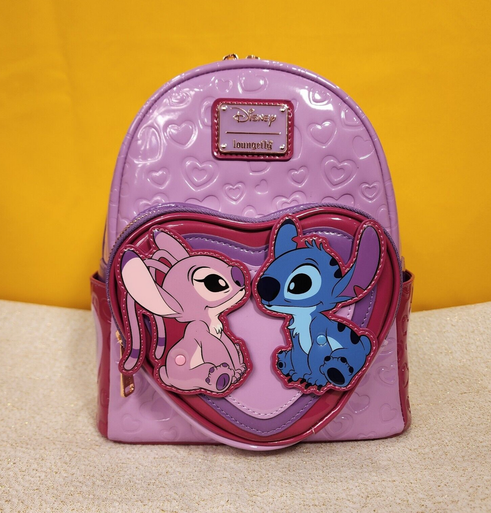 disney lilo & stitch women's mini backpack purple Girls Vanilla Underground Made with sturdy poly materials Loungefly Stitch Poses Mini Backpack