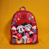 Loungefly Disney Mickey & Minnie Christmas Holiday Ornaments Mini Backpack