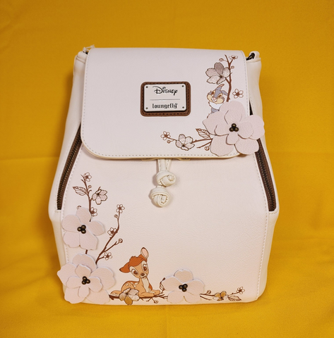 inside of bambi loungefly mini backpack Loungefly Disney Bambi Thumper Cherry Blossom Floral Flap Sack Mini Ba – Get Lojos Mojo