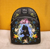 Alice In Wonderland Cameo Mini Backpack Glow In Dark Black