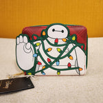 Big Hero 6 Baymax Holiday Lights Plaid Christmas Zip Wallet