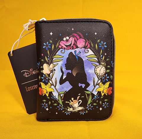 Alice In Wonderland Cameo Cheshire Cat Wildflower Zip