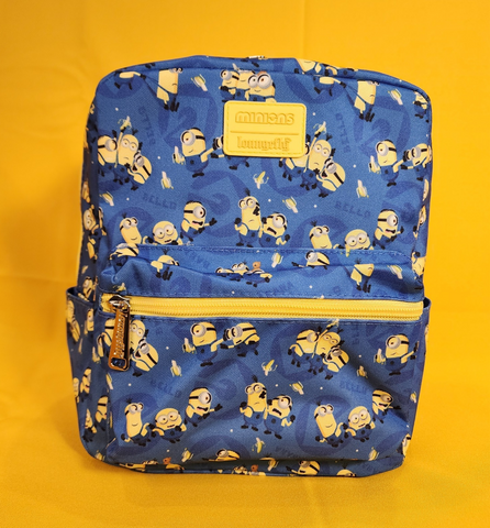Loungefly Despicable Me Minions All-Over Print Nylon Square Mini Backpack