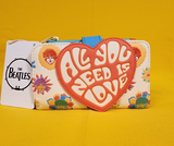 Loungefly The Beatles All You Need Is Love Flap Embroidered Wallet