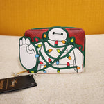 Big Hero 6 Baymax Holiday Lights Plaid Christmas Zip Wallet